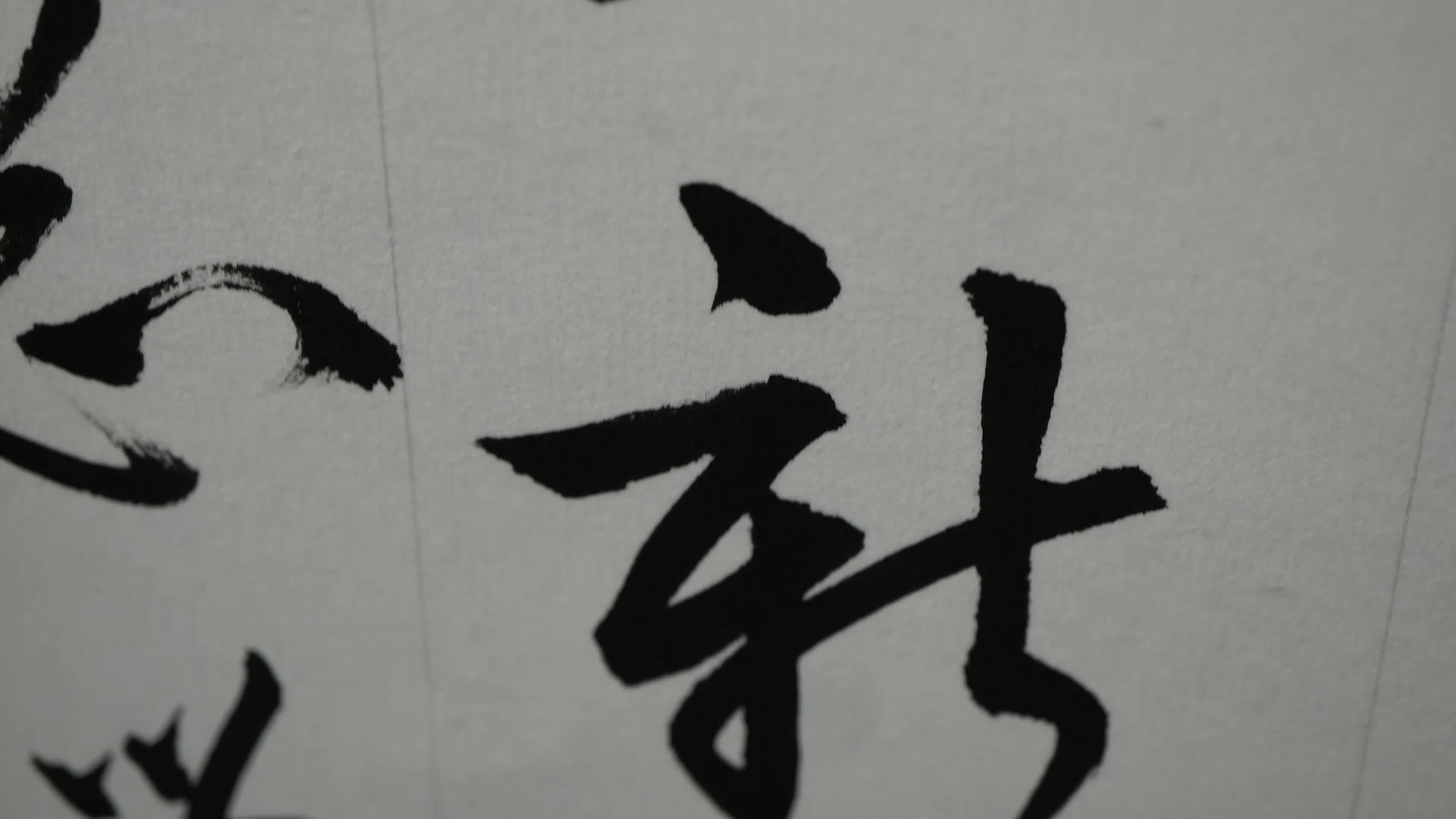 笔墨毛笔字书法中国风视频的预览图