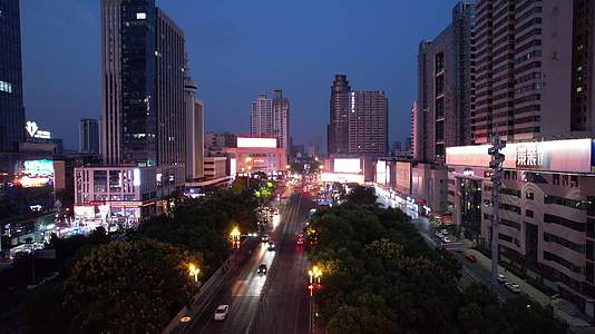 湖南株洲城市夜景灯光航拍视频的预览图