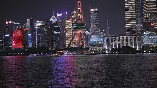 上海外滩黄浦江陆家嘴8K实拍夜景视频的预览图