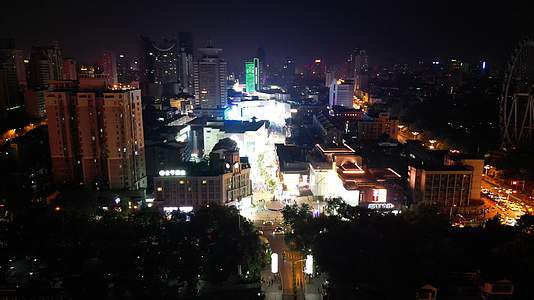 安徽合肥城市夜景航拍视频的预览图