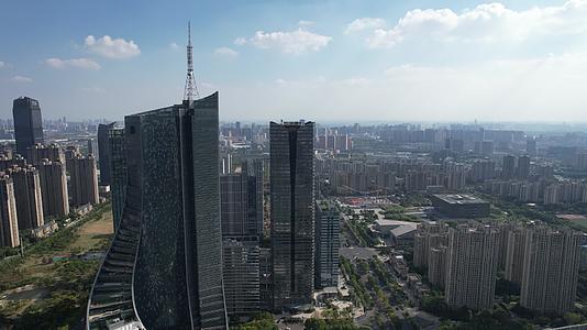 中国安徽广播电视台大楼航拍视频的预览图