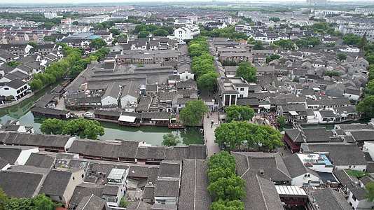 江苏苏州同里古镇5A景区航拍视频的预览图