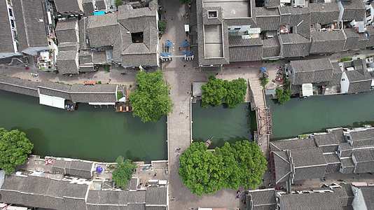 江苏苏州同里古镇5A景区航拍视频的预览图
