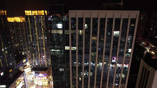湖南株洲城市夜景航拍视频的预览图