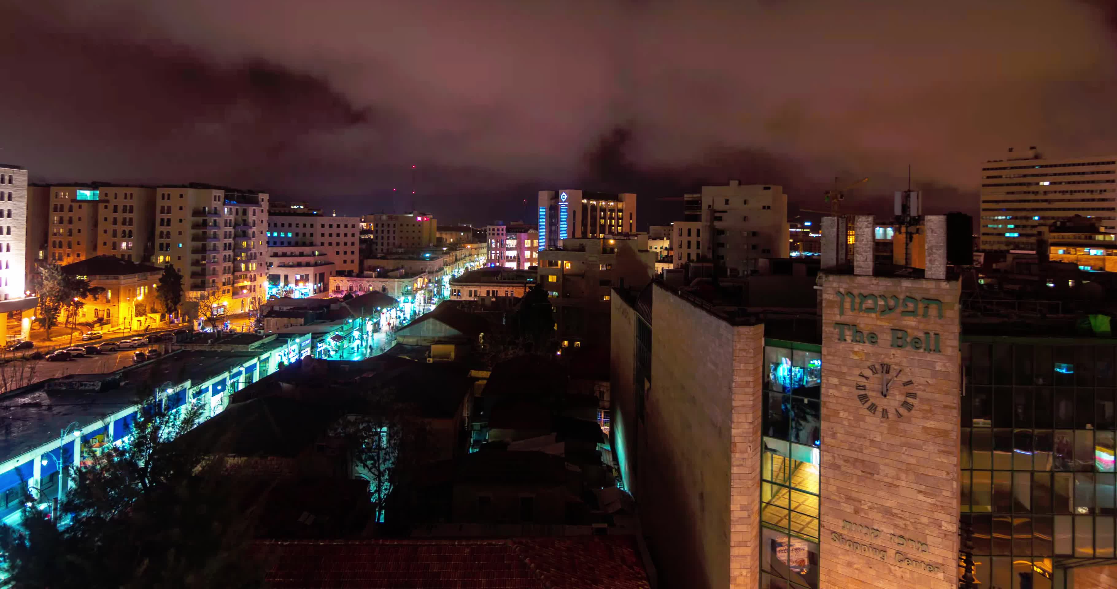 耶路撒冷的城市夜景视频的预览图