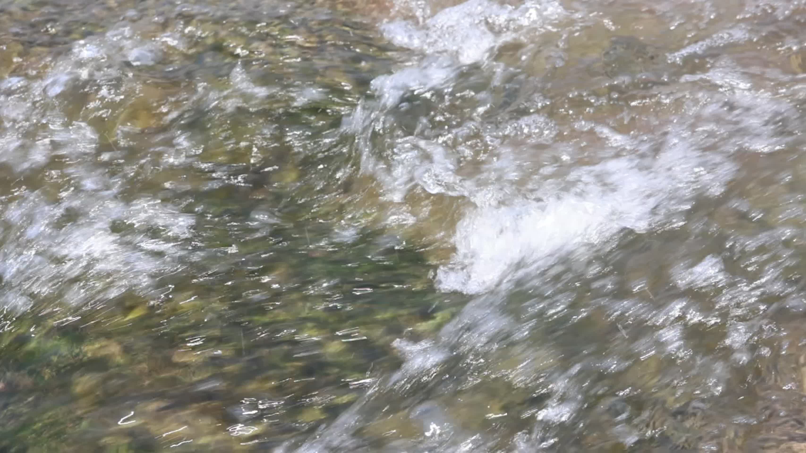 山泉小溪水溪水河流视频的预览图