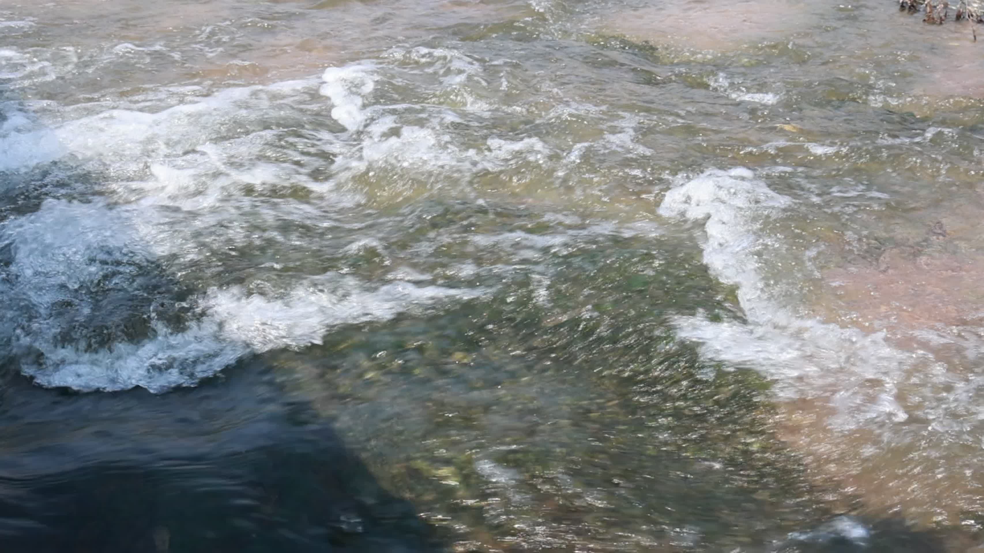 小溪泉水河流视频的预览图