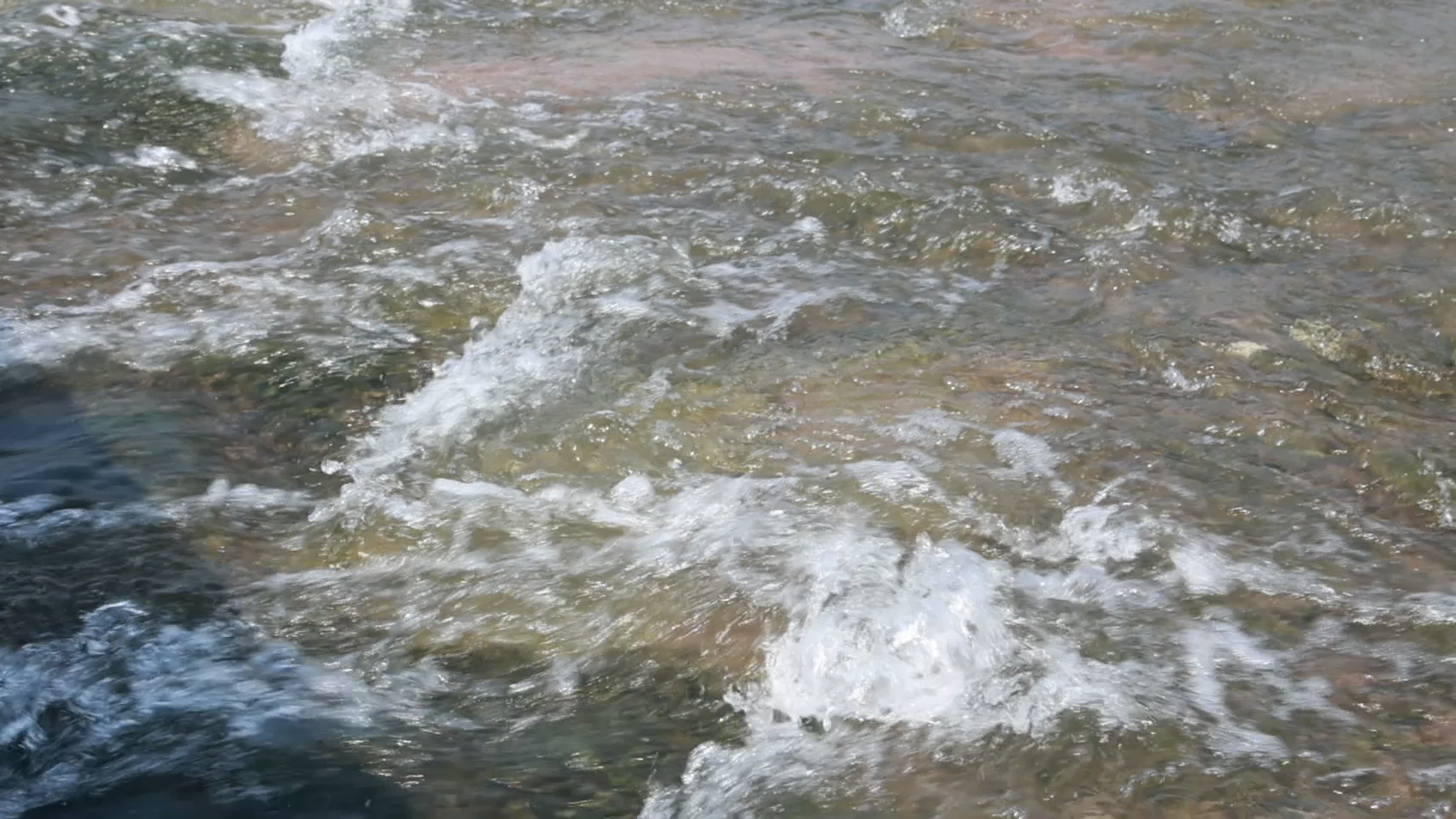 小溪泉水河流视频的预览图