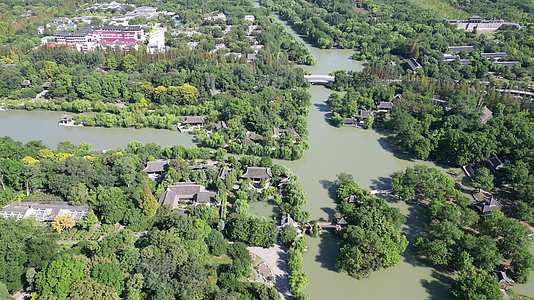 江苏扬州瘦西湖5A景区航拍视频的预览图
