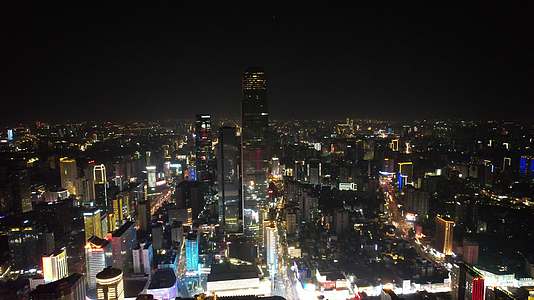 湖南长沙城市夜景灯光航拍视频的预览图