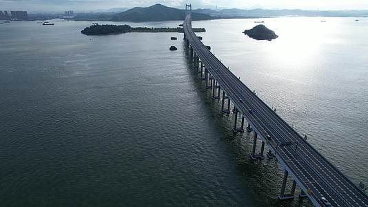 4K航拍东莞虎门大桥跨海基建伟大工程视频视频的预览图