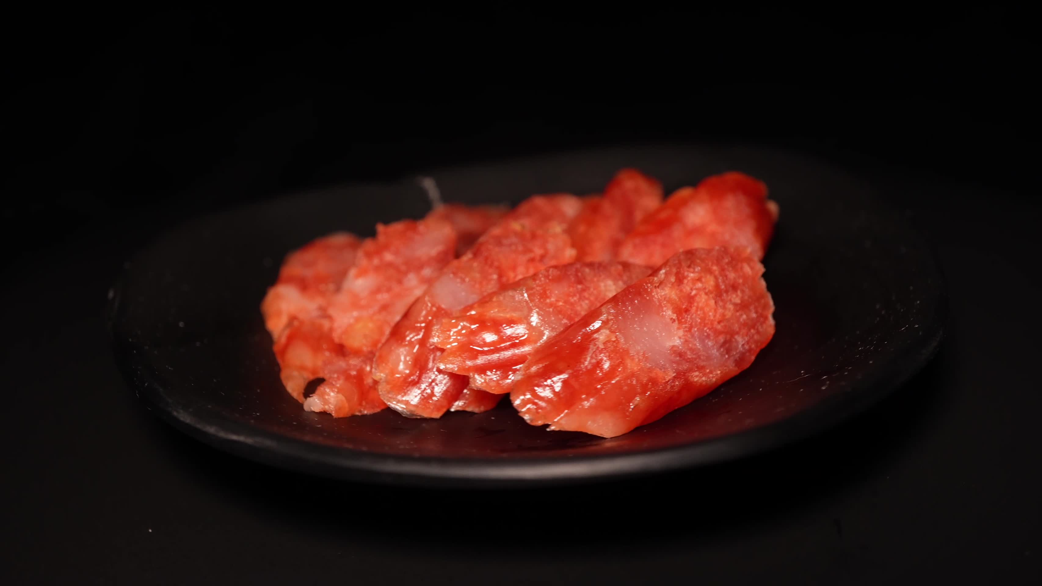 四川麻辣香肠腊肠腊肉肥瘦肉熟食视频的预览图