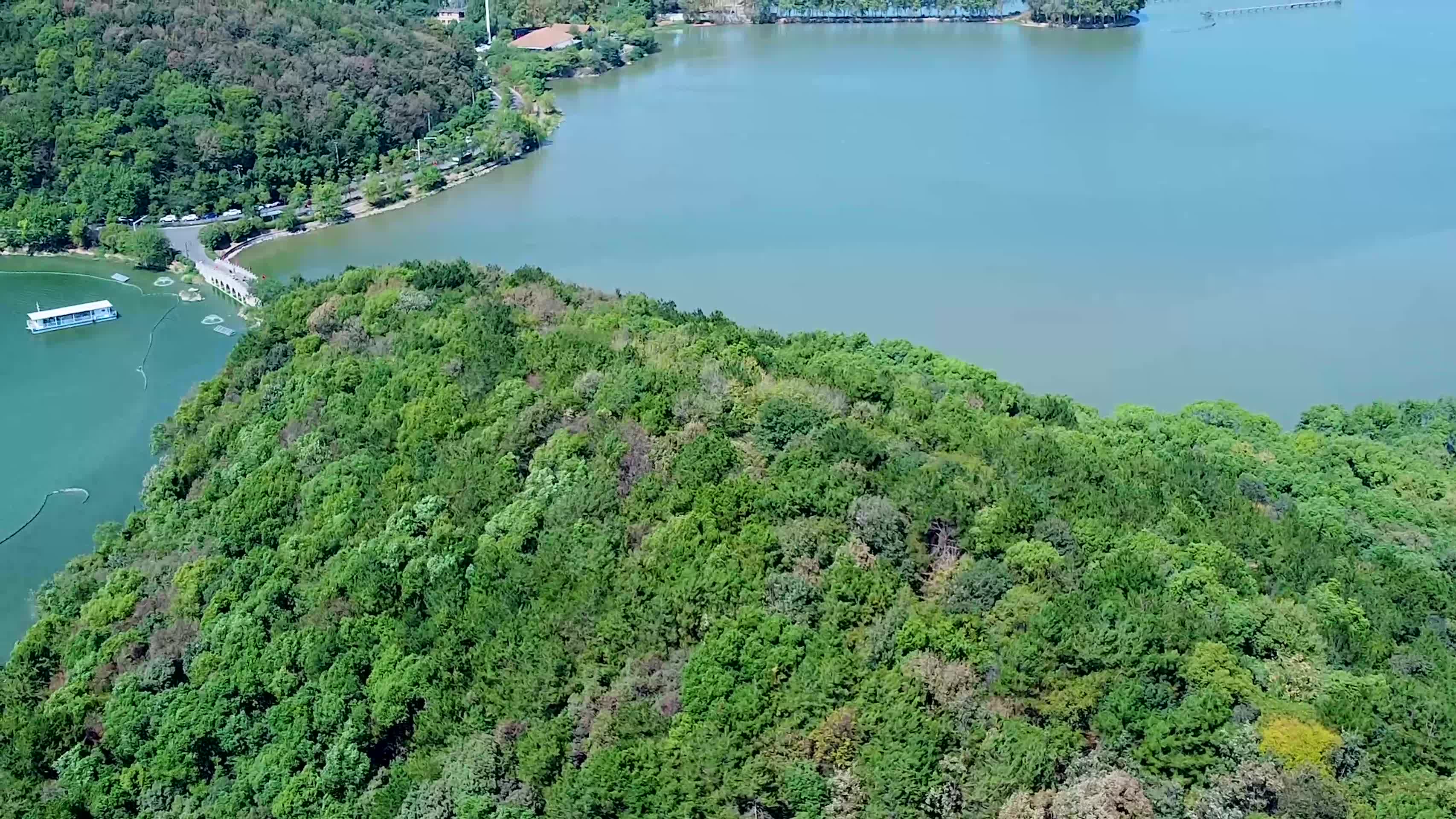 东湖吹笛景区马鞍山森林公园4K航拍视频视频的预览图