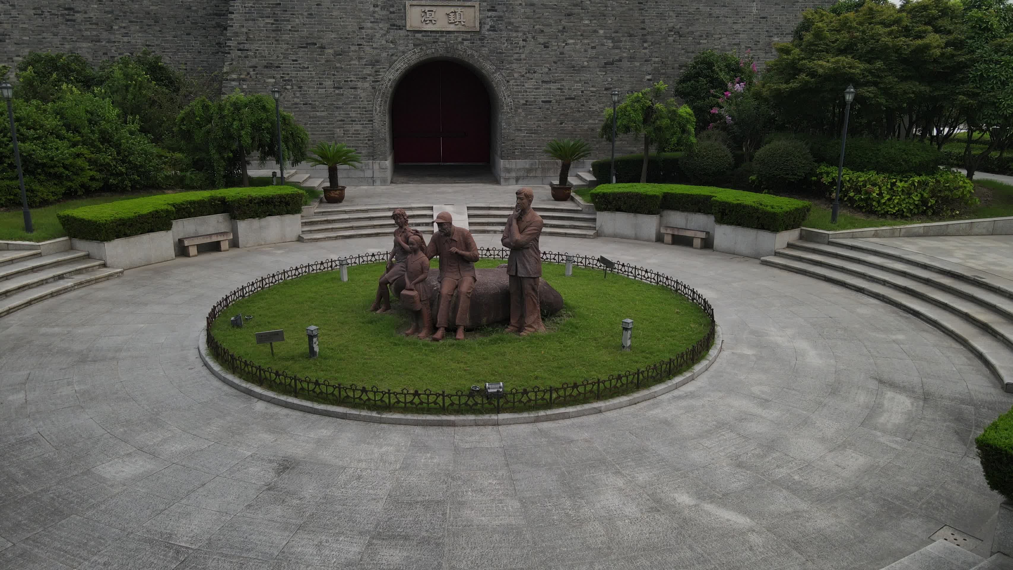 上海金山卫抗战遗址纪念园4K航拍原视频的预览图
