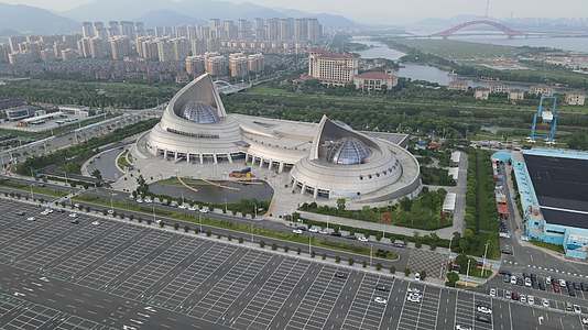 中国港口博物馆4K外景航拍原视频的预览图