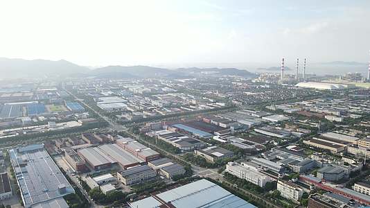 宁波北仑区全景厂房工业贸易4K航拍原视频的预览图