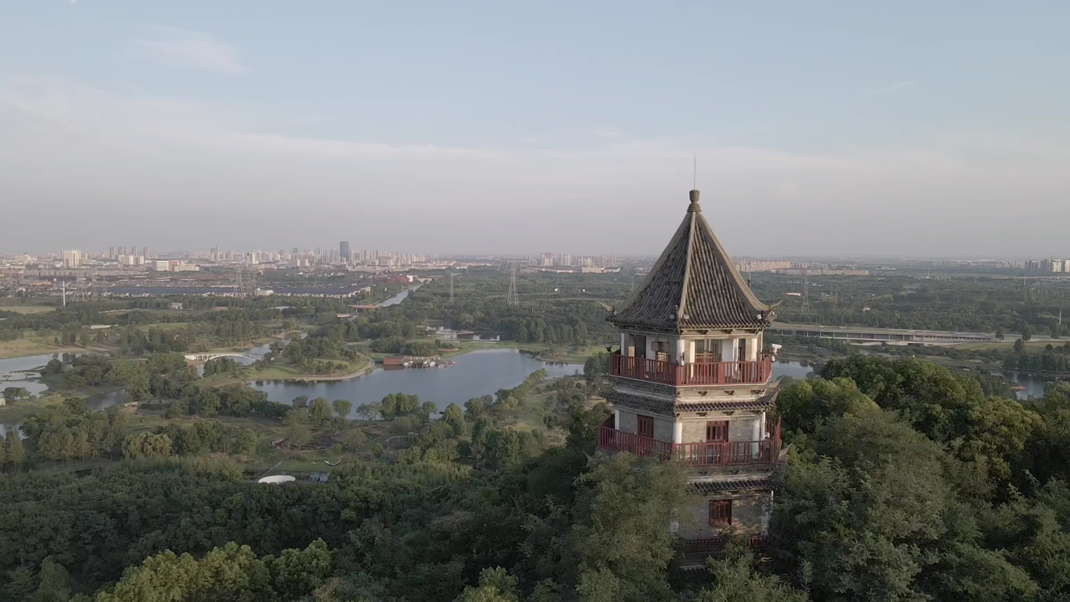 上海辰山植物园高清航拍视频的预览图