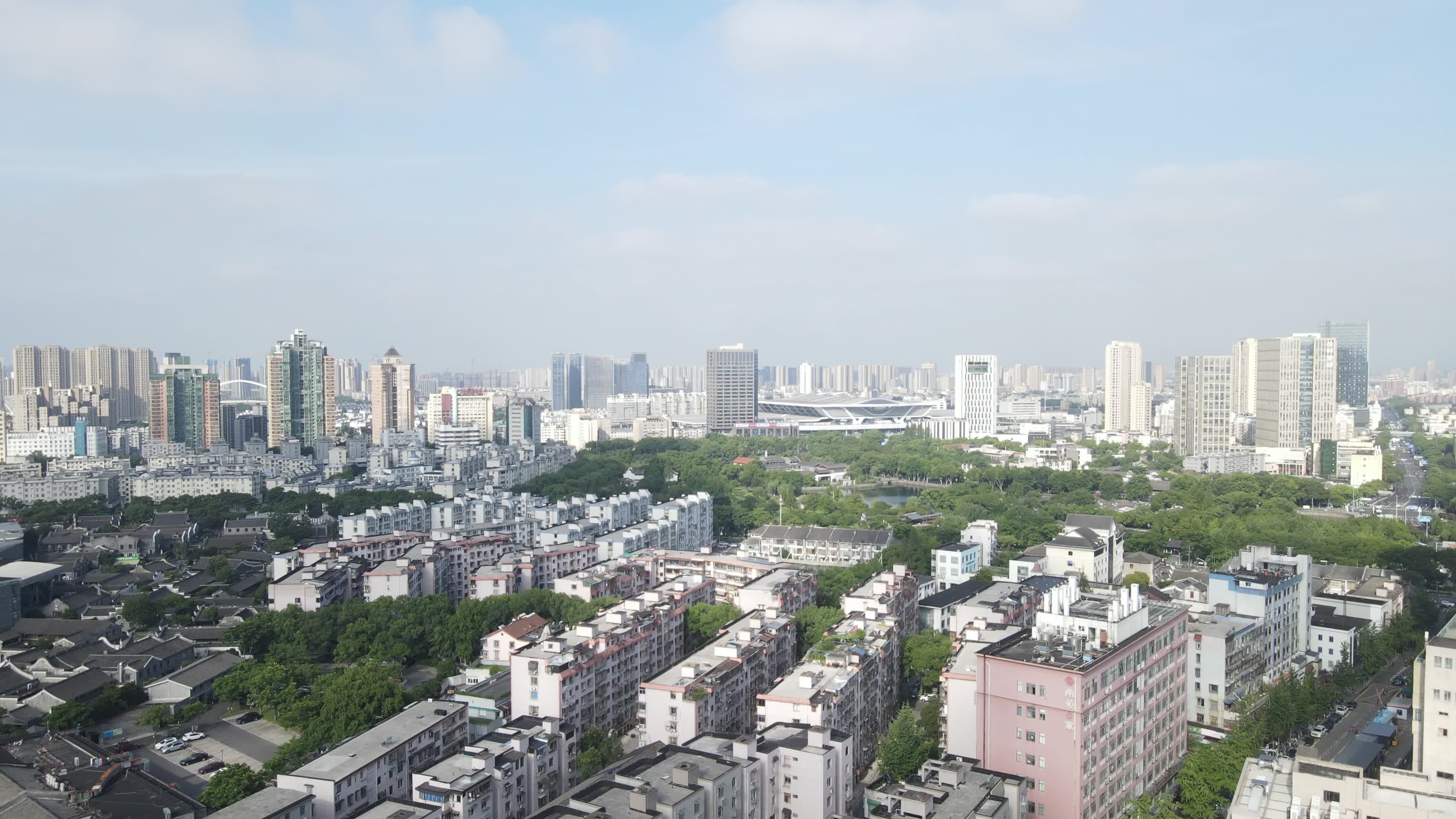 宁波海曙区全景城市建设4K航拍视频的预览图