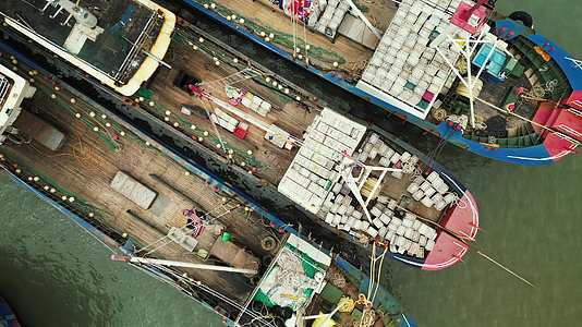 霞浦码头渔船航拍4K视频的预览图