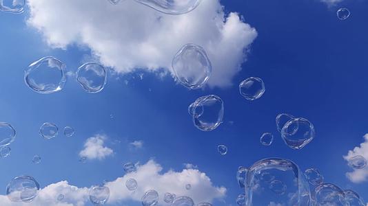 天空肥皂气泡视频的预览图