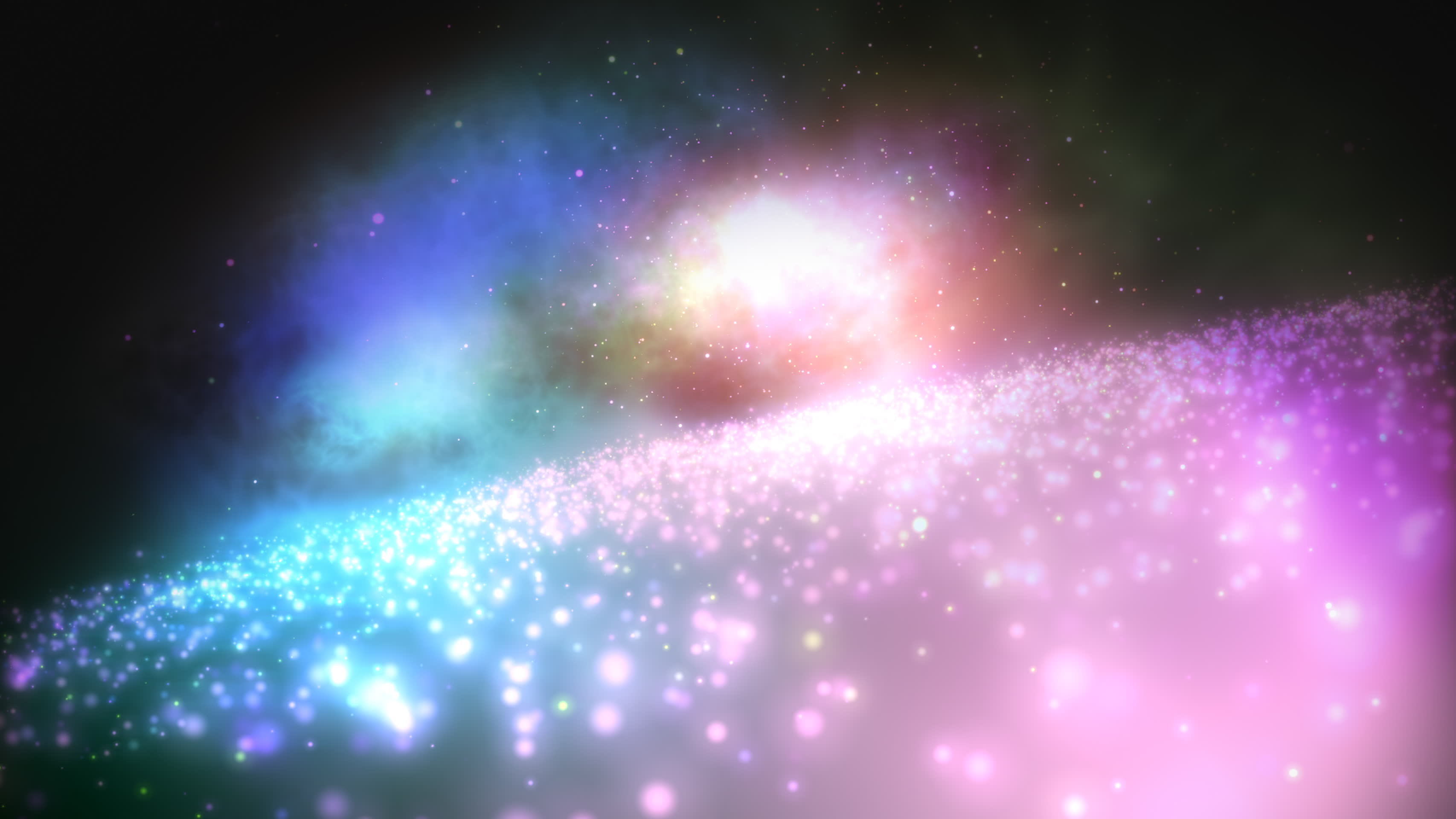 银河星云粒子樱花视频的预览图