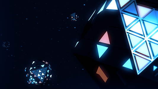 现代星空三角形迪斯科视频的预览图