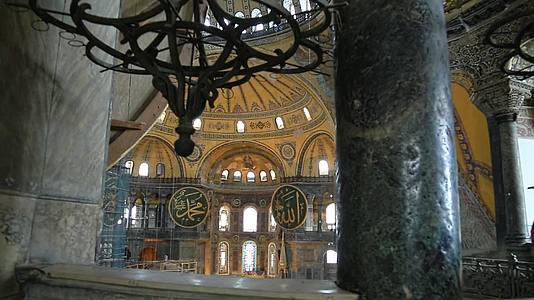 土耳其伊斯坦布尔圣索菲亚大教堂视频的预览图
