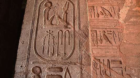 埃及的象形文字雕刻视频的预览图