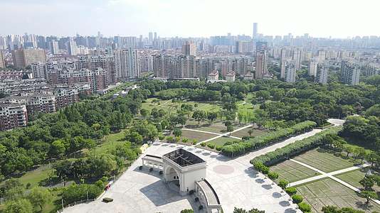 上海大宁郁金香公园4K航拍原视频的预览图