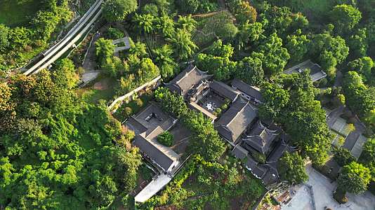 重庆渝中关岳庙岳王殿古建筑自然风光视频的预览图