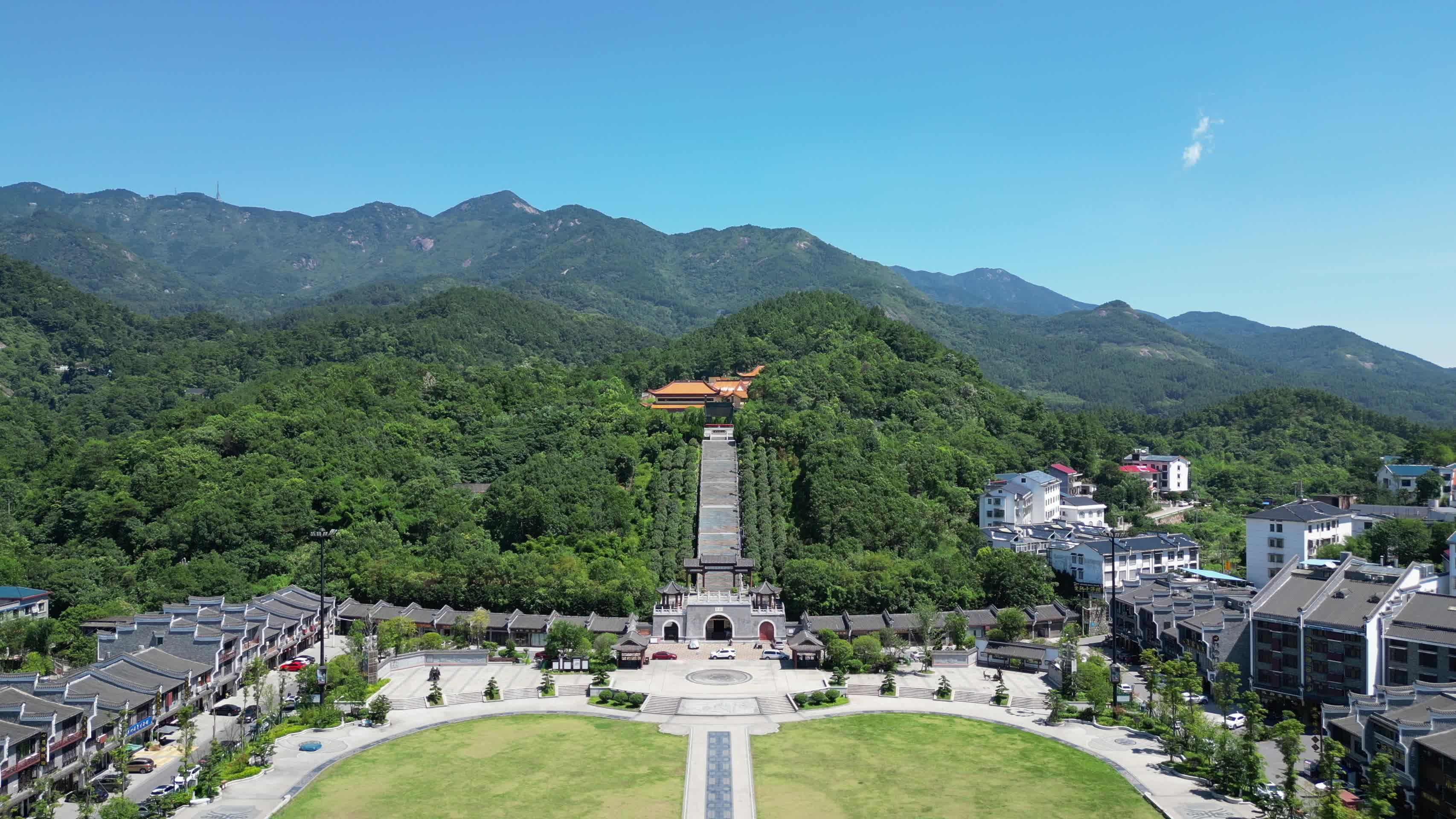 湖南南岳衡山大庙5A景区航拍视频的预览图