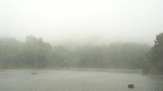 云雾缭绕的水面仙境自然美景奇观视频的预览图