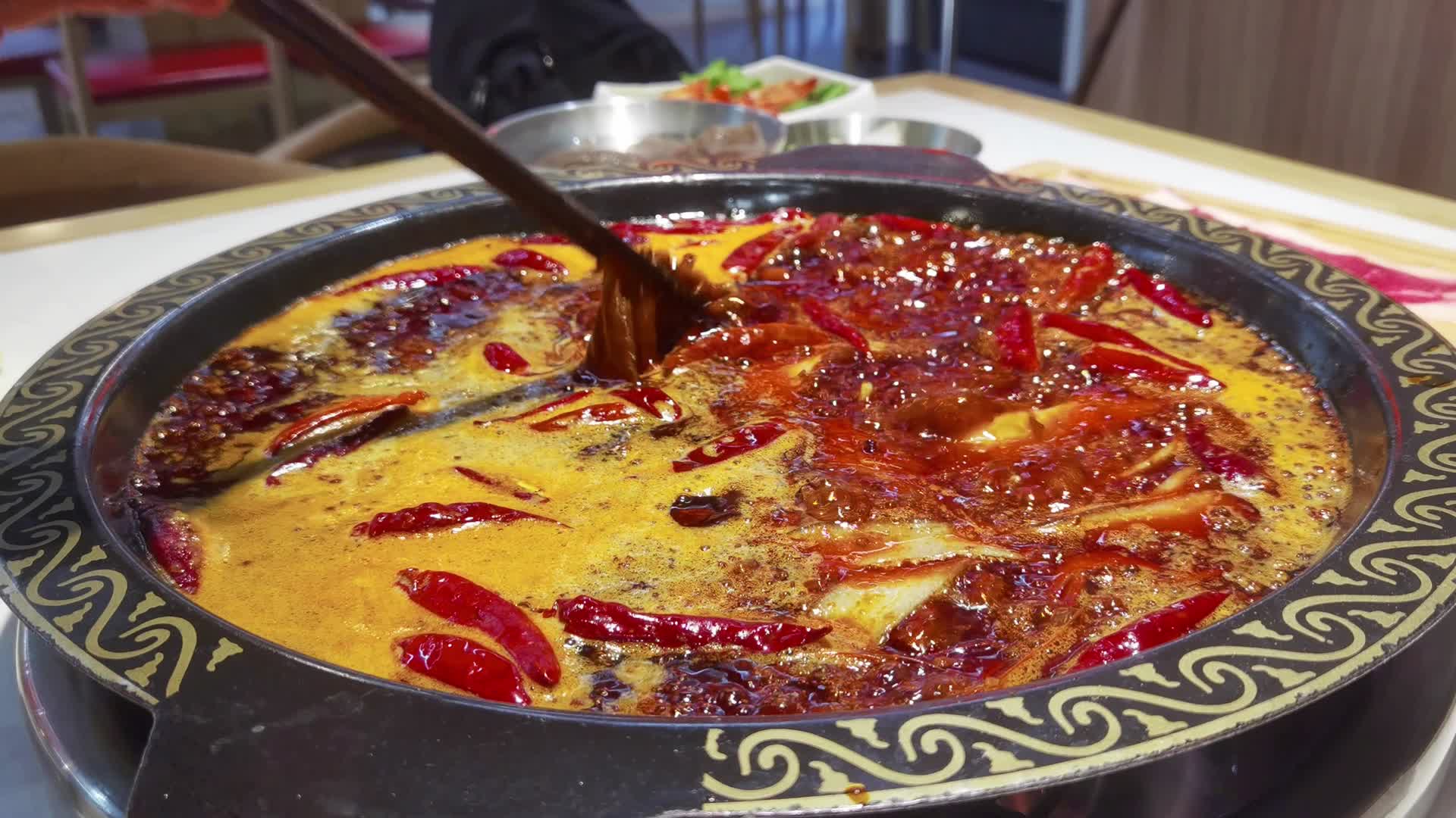 重庆美食火锅背景视频的预览图