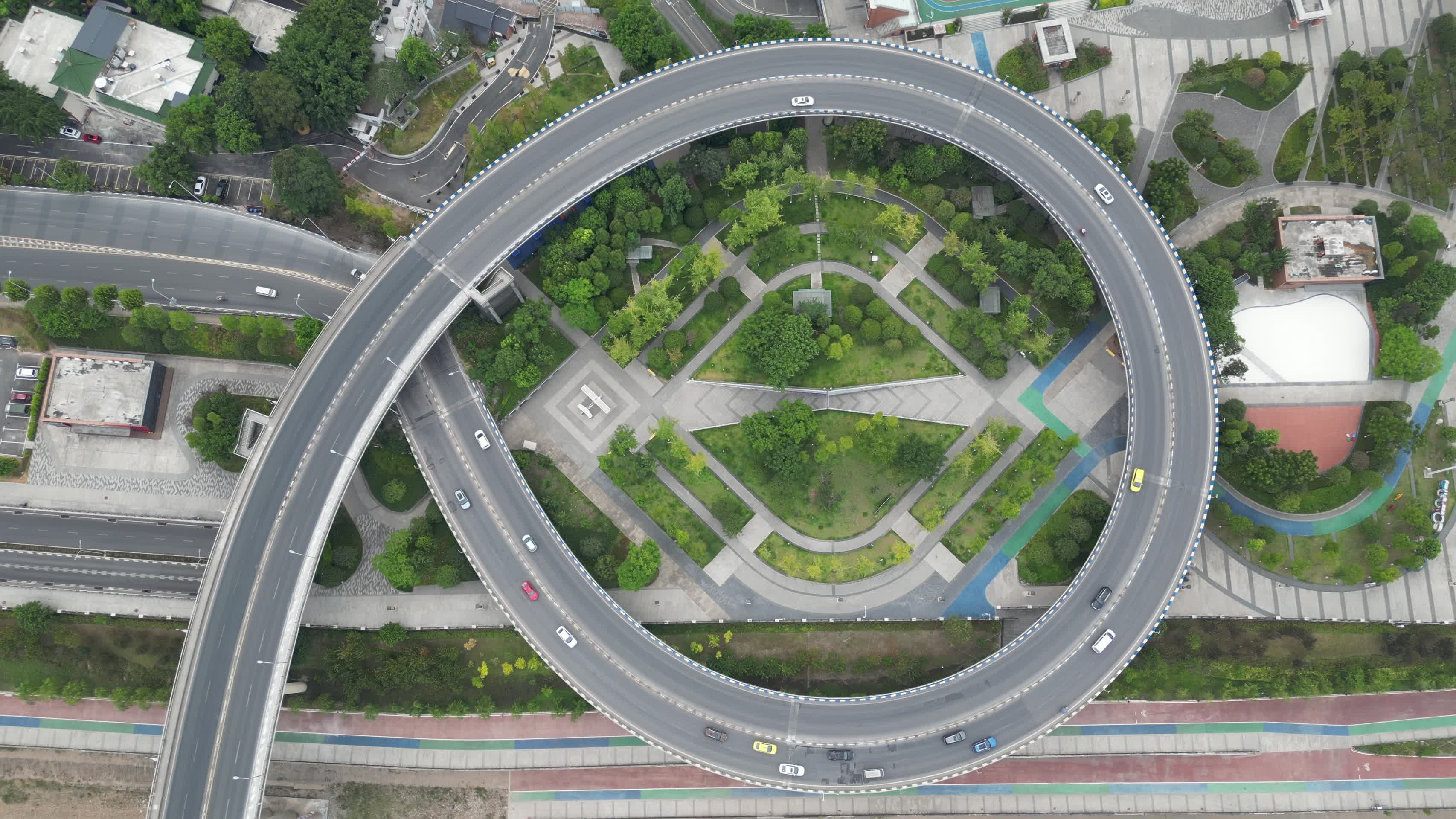 重庆北碚建筑桥梁自然风光航拍视频的预览图