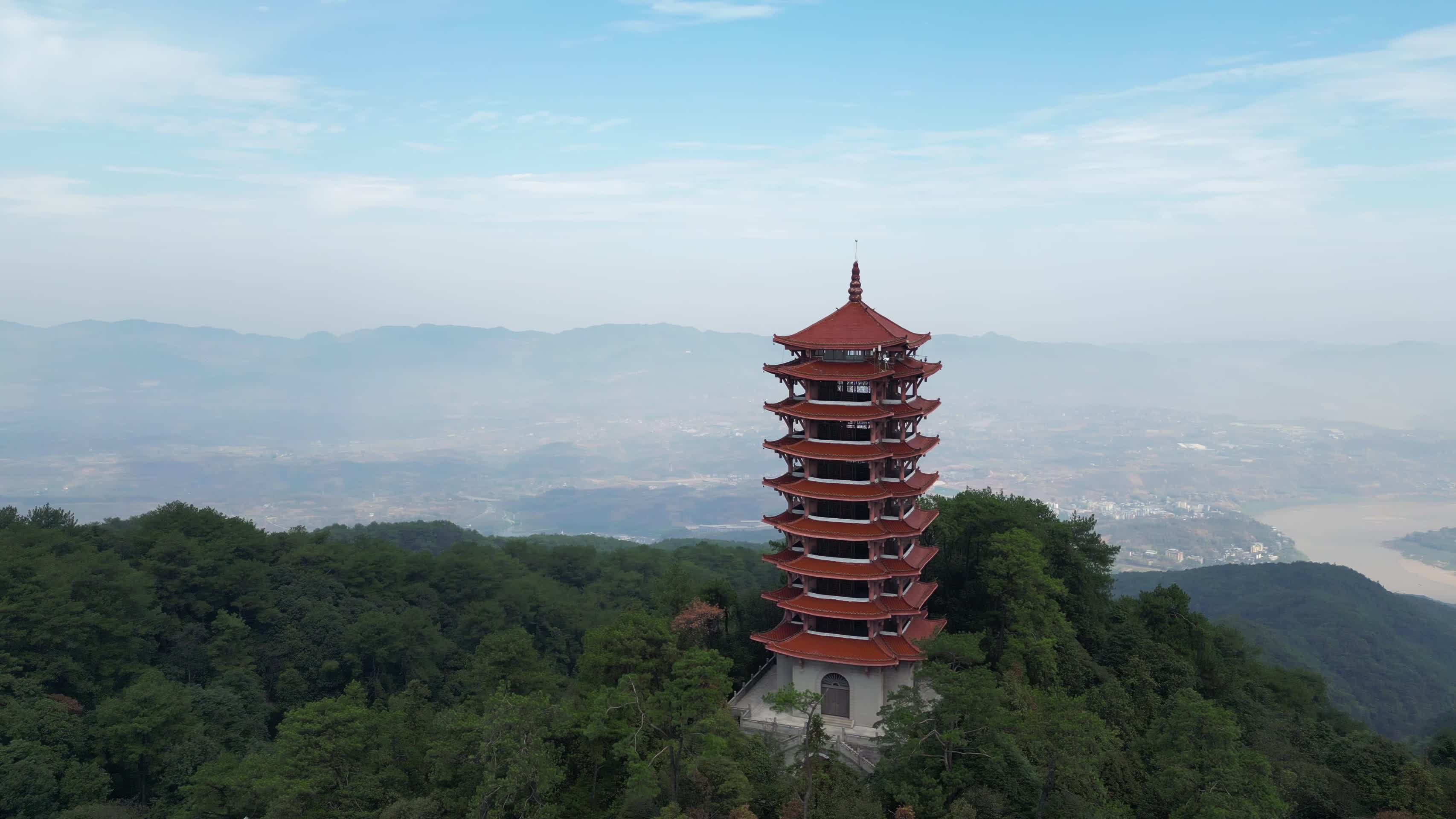 重庆北碚缙云山自然美景航拍视频的预览图