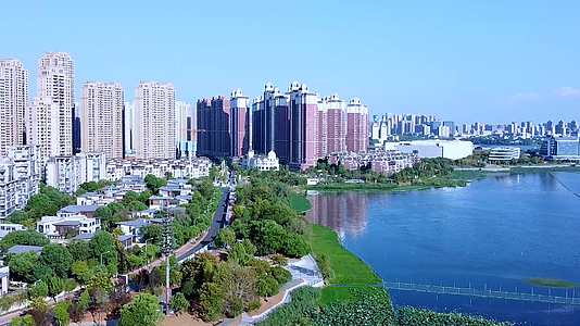 武汉洪山区南湖4K航拍视频视频的预览图