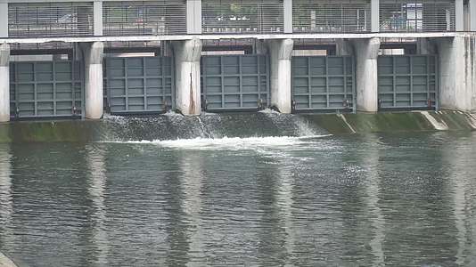 水坝水库污水处理厂水闸水利工程视频的预览图