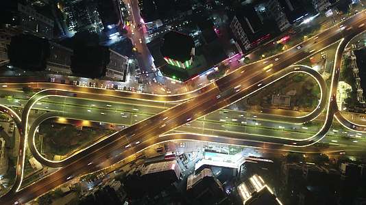 贵州贵阳城市夜景航拍视频的预览图