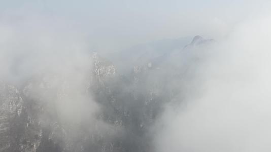 长城冬季雪景云海北京箭扣长城视频的预览图