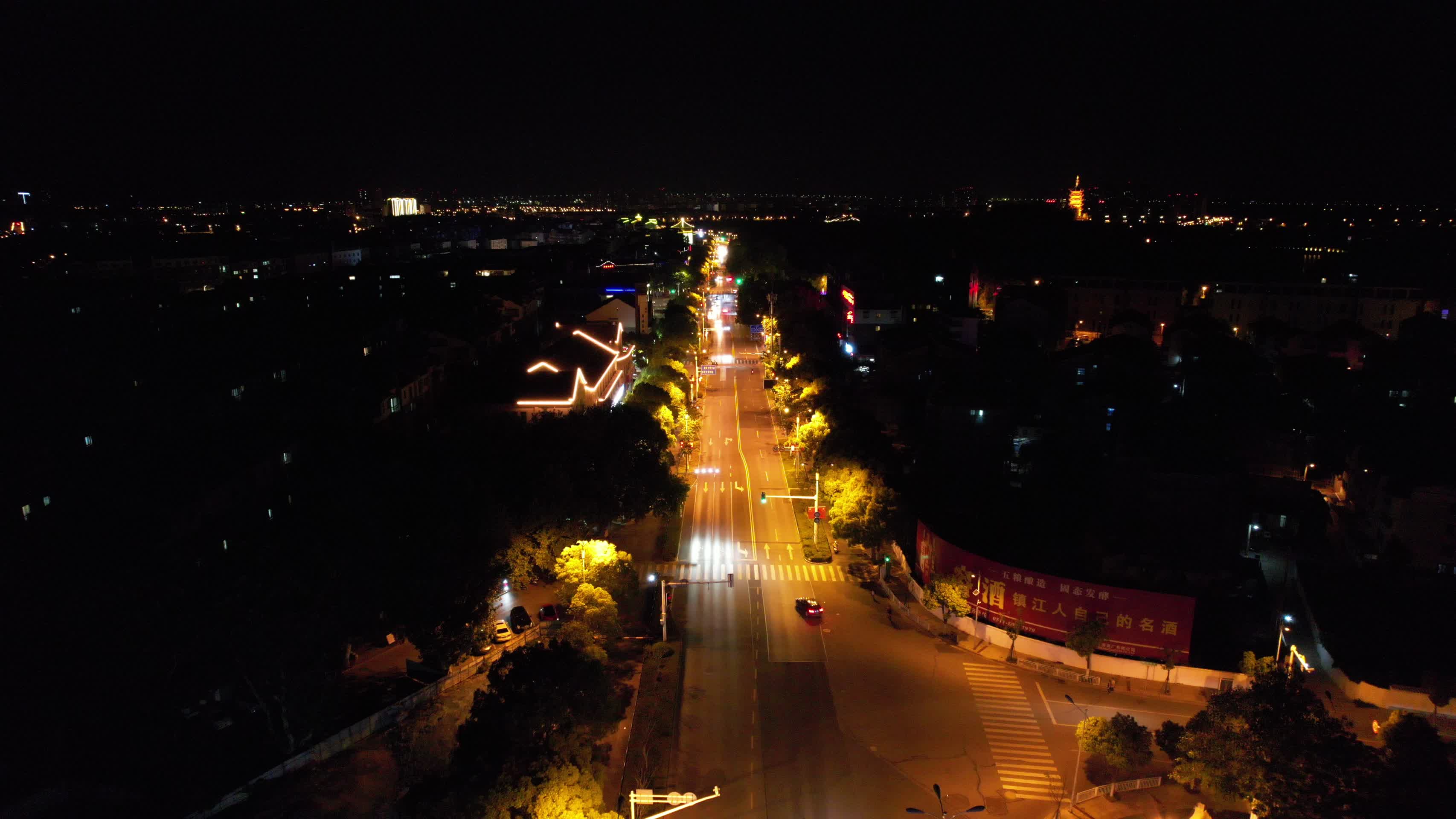 江苏镇江城市夜景灯光视频的预览图
