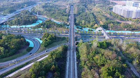 武汉洪山区高速路绿化线4K航拍合集视频的预览图