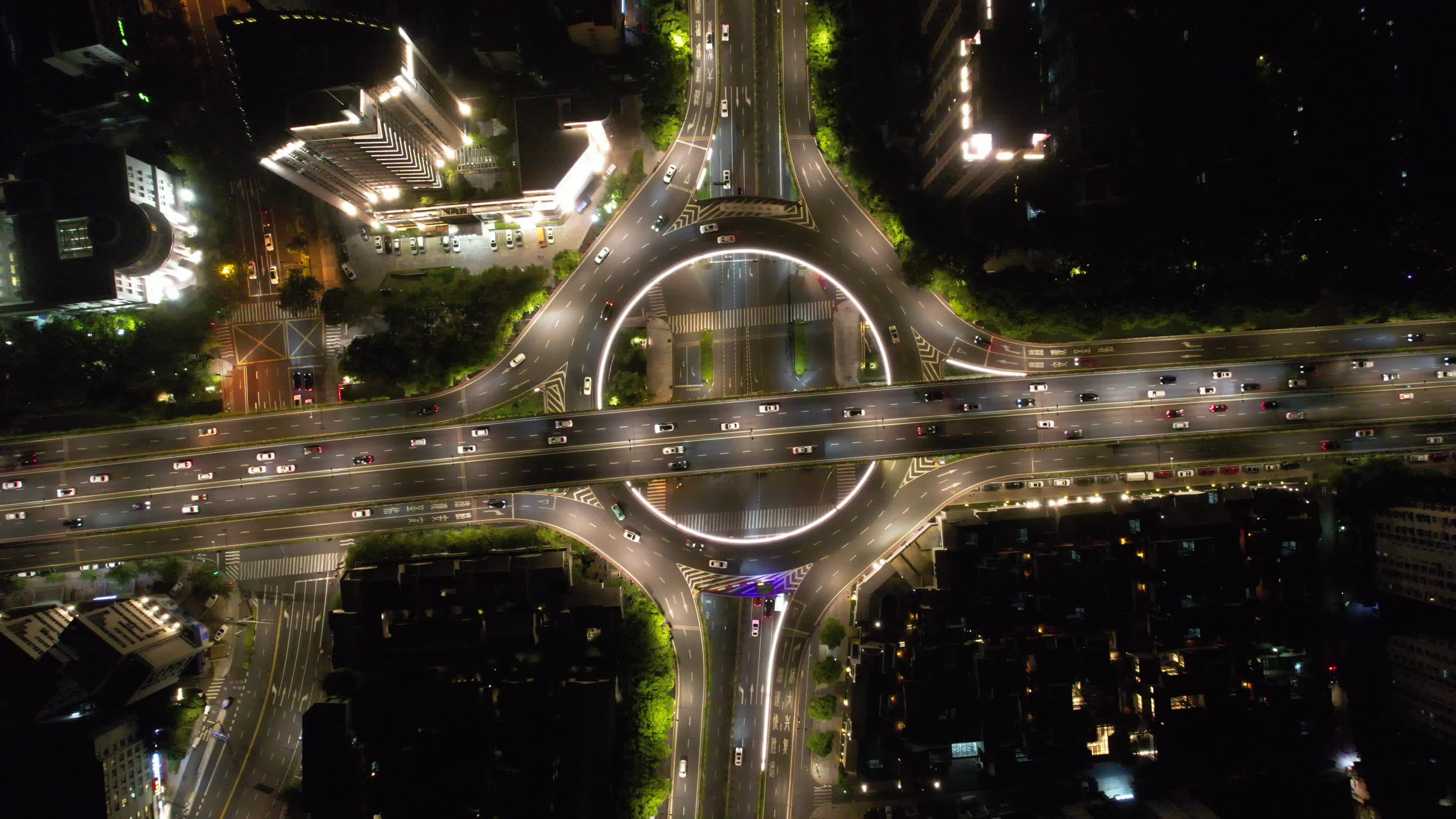 浙江杭州城市交通高架桥视频的预览图