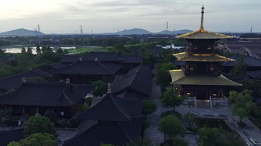 上海松江广富林文化遗址航拍视频的预览图