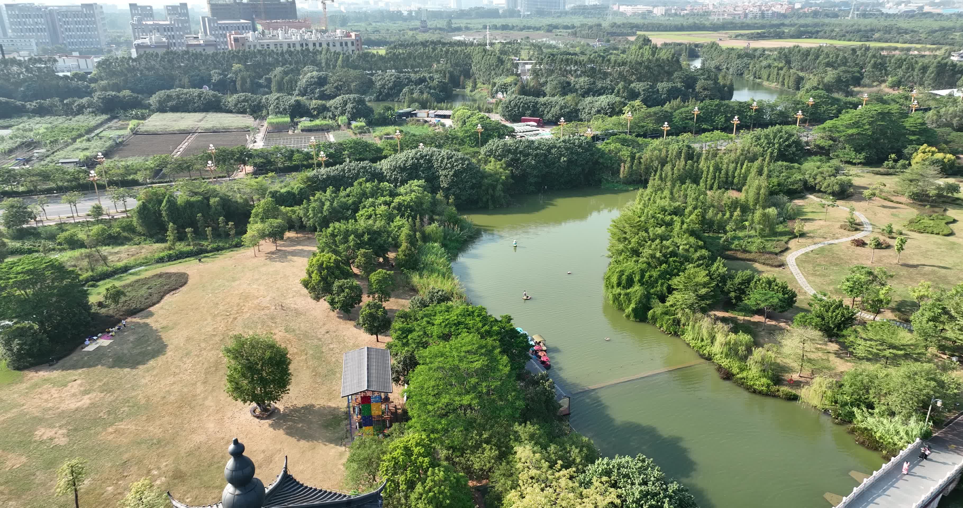 广东省东莞市华阳湖湿地公园航拍视频的预览图