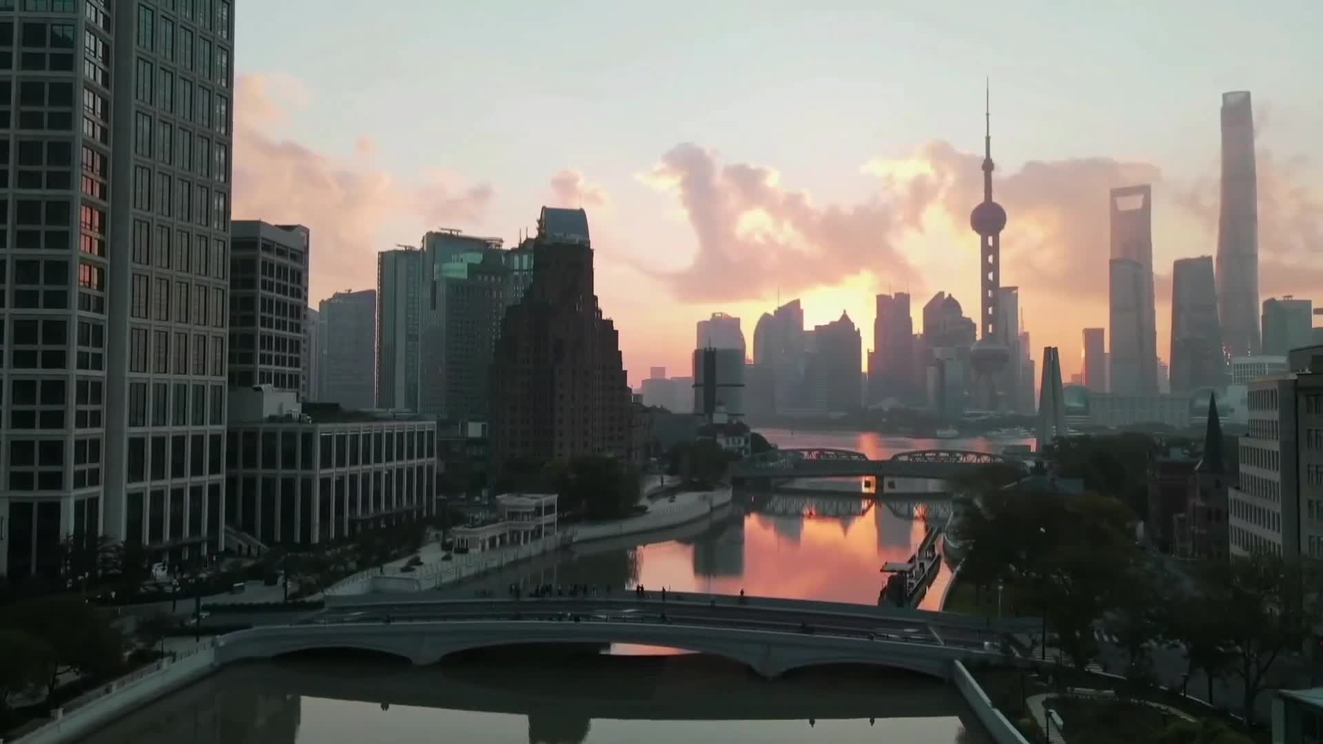 超清上海日出美景视频的预览图