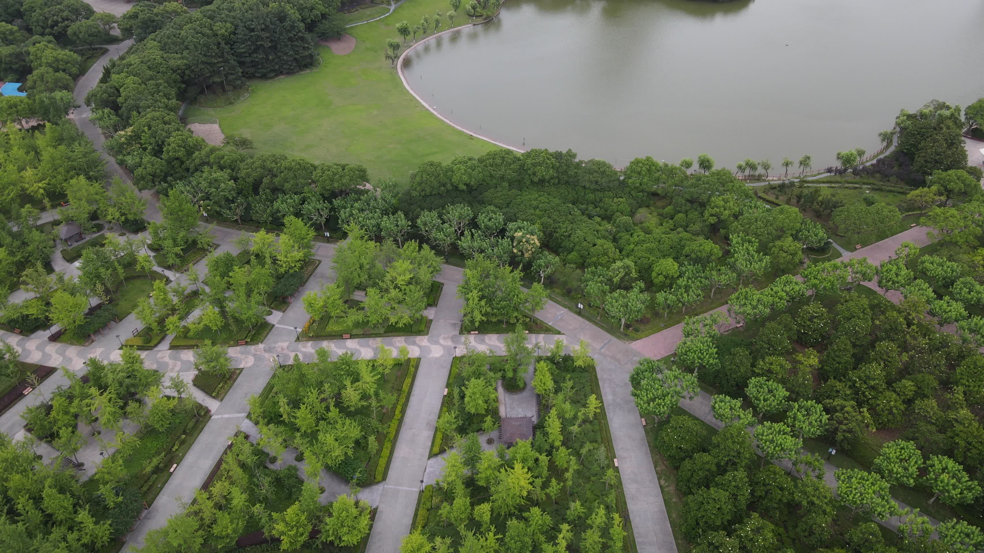 上海杨浦公园4K航拍原视频的预览图