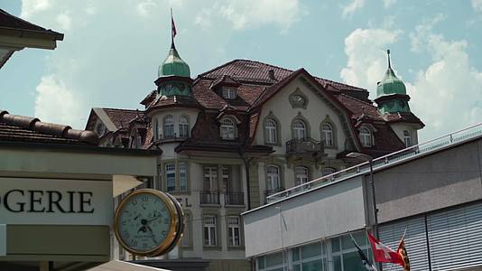 瑞士因特拉肯城市风光视频的预览图