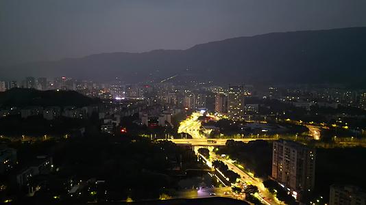 合集重庆北碚城市夜景车流航拍视频的预览图