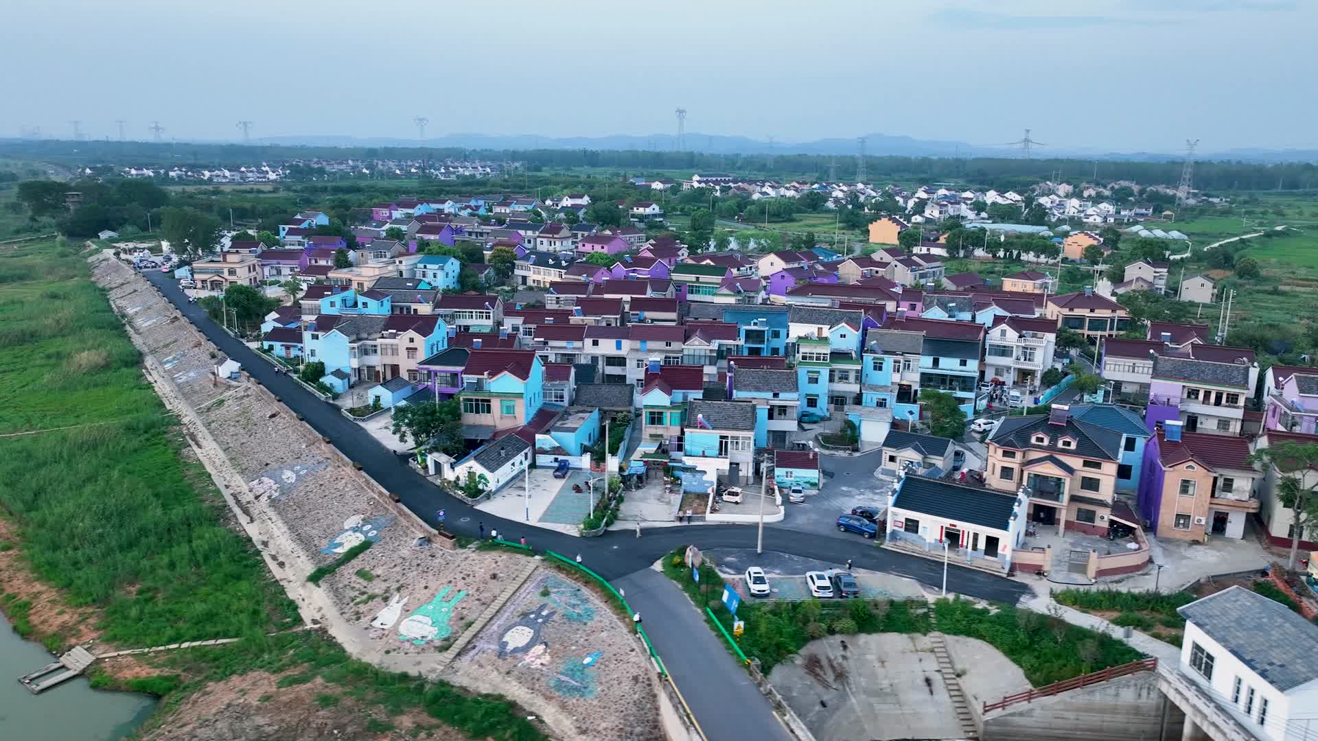 航拍南京溧水张许村的乡村风光视频的预览图