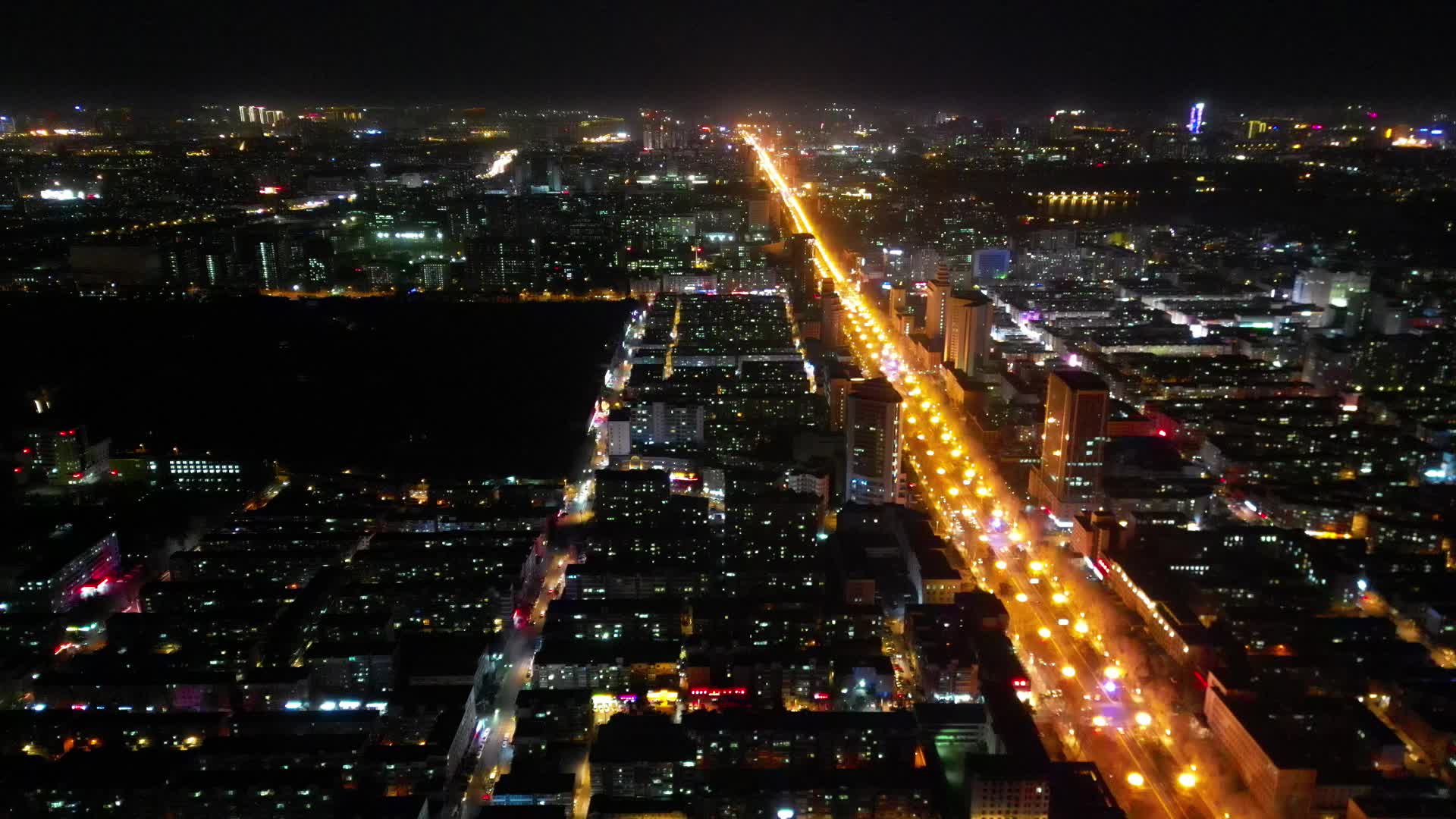 长春市夜景视频的预览图